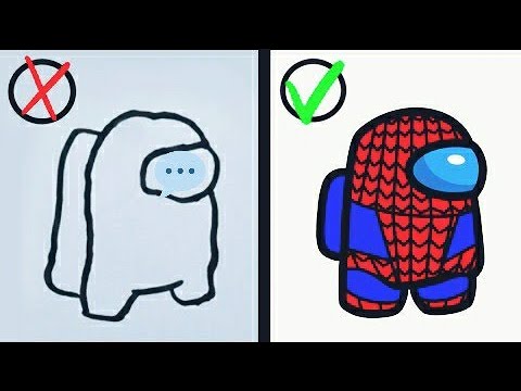 How To Draw And Color Among Us Spider-Man EASY | Among Us Spider Man Easy Drawing Tutorial For Kids
