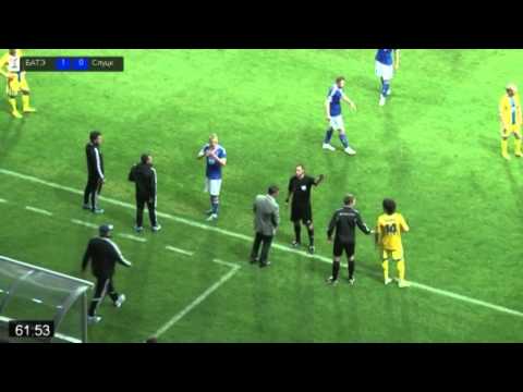 Удаление Юрия Крота. Матч БАТЭ - Слуцк, 10.05.2014