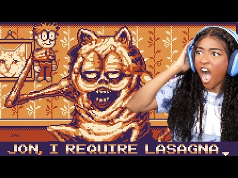 JON! WHERE IS MY LASAGNA!! | Garfield Gameboy'd [Reaction]