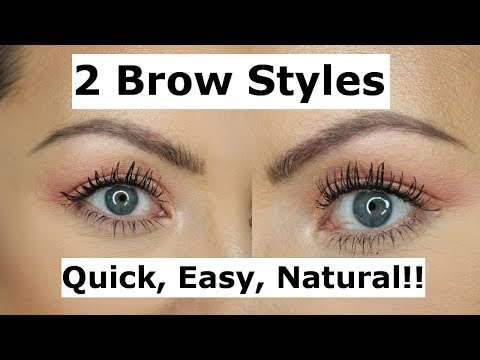 Quick, Easy, 1 product Eyebrow tutorial | 2 Styles