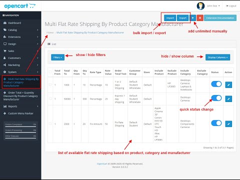 Multi Flat Rate Shipping By Product Category Manufacturer - OpencartTools