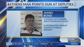 Henderson County SO charges man with solicitation of child; suspect points weapon during arrest