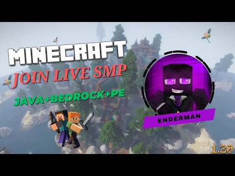 I'm EnderMan PE - Minecraft SMP Live 1.20 | Anyone Can Join | EnderMan Is Live now