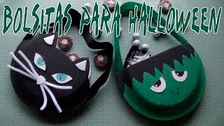 Download the video "Bolsitas para halloween con materiales reciclados - Candy Bu"