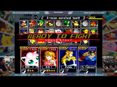 JJN #06   SSBM Doubles RR   Bert Gaming Swedish Delight & QERB VS Frijoles Kalozid & Locomotiv