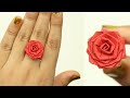 CUTE MINI ROSE RING HOW TO MAKE BEAUTIFUL ROSE RING EASY PAPER CRAFT ORIGAMI PAPER JEWELLERY