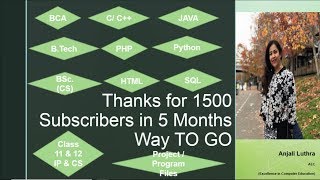 Lear Programming in C, C++, Java, Python, VB, C#, JavaScript for BCA, B.Tech  and B.Sc.