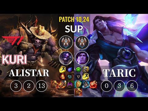T1 Kuri Alistar vs Taric Sup - KR Patch 10.24