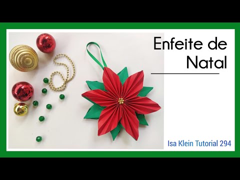 Christmas Flower Ornament | Poinsettia | Origami Christmas Flower | Tutorial 294