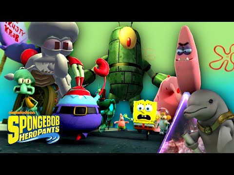 SpongeBob HeroPants [4K] | All Boss Battles, Cutscenes and Final [4-Player Multiplayer] (No Damage)