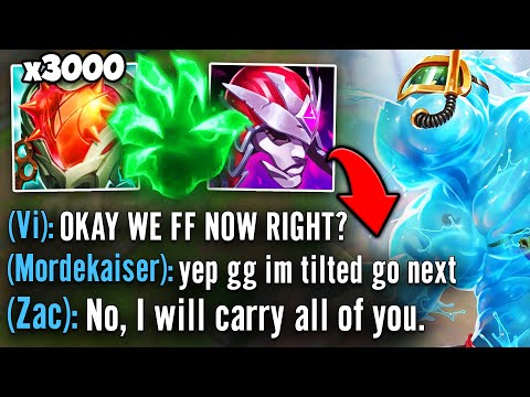 My Entire Team Wanted to FF... so instead I carried them all with Tank Zac