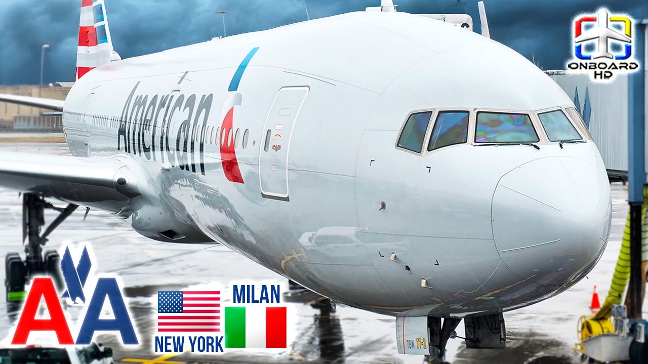 TRIP REPORT | From Snow in New York to the Alps! | New York to Milan | AMERICAN AIRLINES Boeing 777