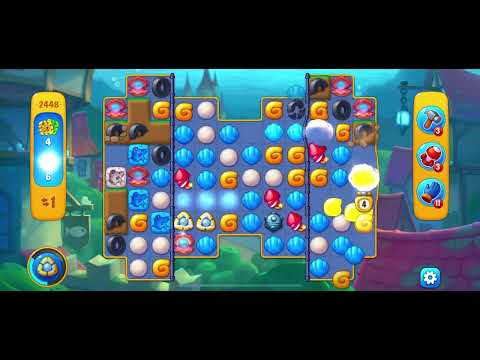 Fishdom 2448 - Super Hard Level (13 Moves)