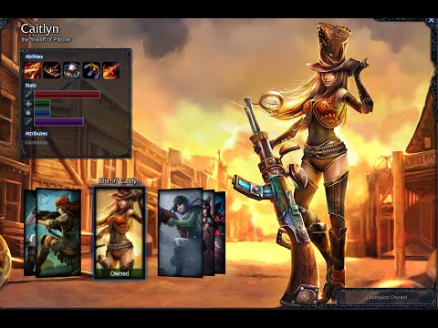 Sheriff Caitlyn Skin Spotlight Gameplay 1080p HD