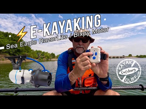 E-Kayaking Sea Eagle RazorLite with Bixpy Skeg Motor