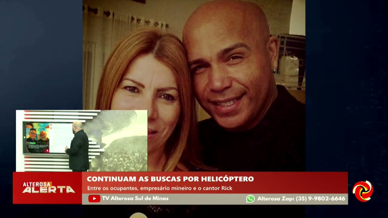 Continuam buscas por helicóptero com cantor Rick