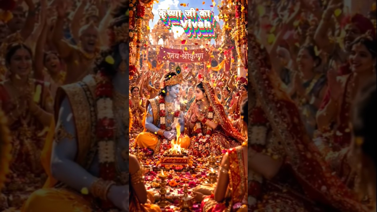 🪈Sree Krishna Ki Vivah 👩‍🍼🙏 #sorts #youtubeshorts #sortfeed   #hindufestival 💞