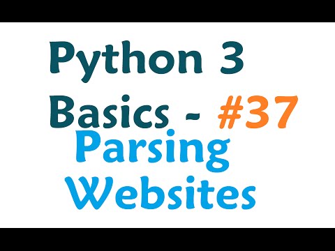 Python 3 Programming Tutorial Parsing Websites with re and urllib