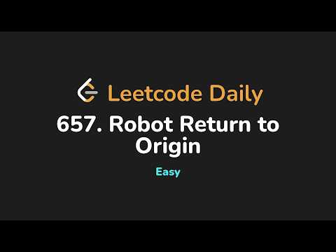 Robot Return To Origin Leetcode 657 Python