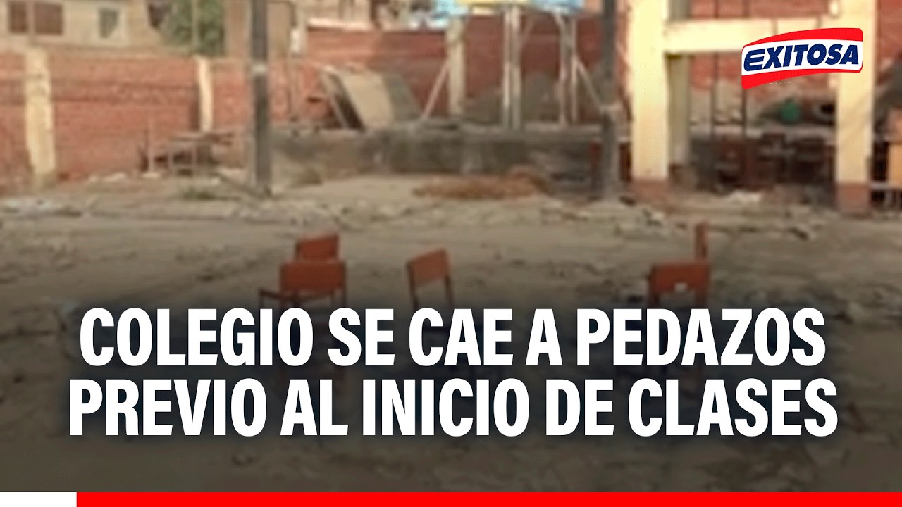 🔴🔵 Colegio del Rímac se cae a pedazos a pocas semanas del inicio de clases