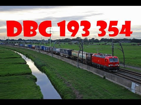DBC 193 354 met KLV langs Hardinxveld-Giessendam!