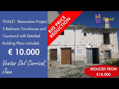 10K, Town Property Project with detailed renovation plans for sale in Spain inland Andalucia TH3421