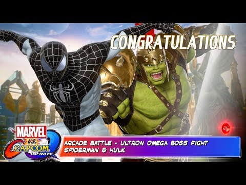 Marvel vs Capcom Infinite - Spiderman & Hulk vs Ultron Omega End Boss Fight