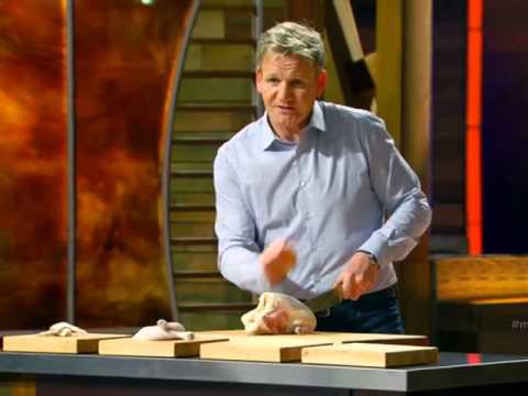 How to cut a whole chicken - Chef Gordon Ramsay in MasterChef US S05E13
