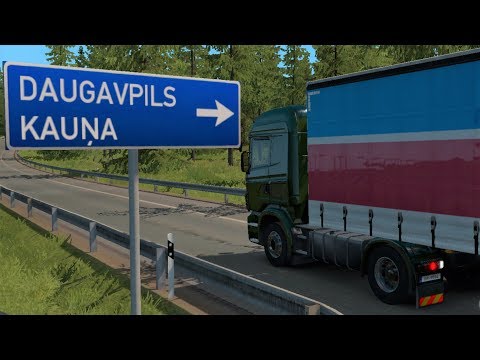We Are Going From Riga to Daugavpils Euro Truck Simulator 2 on Logitech Driving Force GT