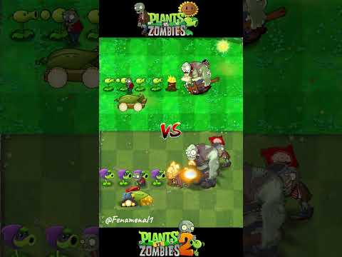 PVZ1 Vs PVZ2 Team Plants Vs Gargantuar Zombies | Plants vs Zombies 2 #pvz2 #pvz2gameplay