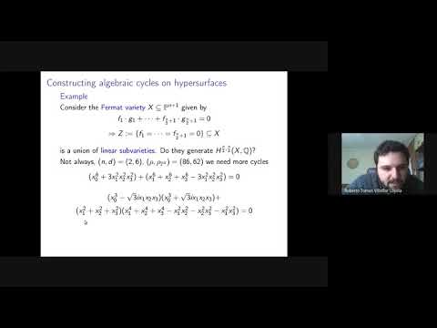 "Algebraic cycles on hypersurfaces: an approach to the Hodge conjecture" by R. Villaflor (IMPA)