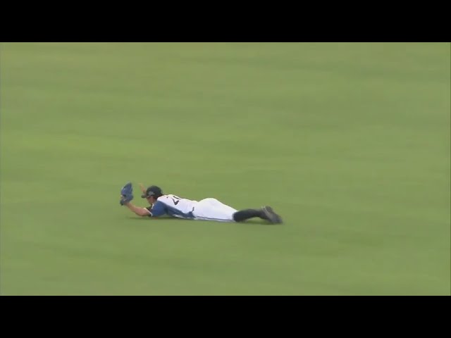 【ファーム】ファイターズ・淺間が渾身のダイビングキャッチでチームを救う!! 2017/7/2 F-L(ファーム)