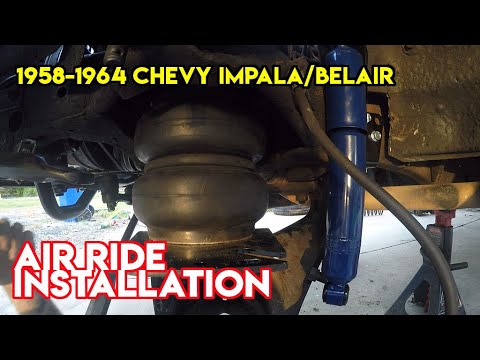 1960 Chevy Impala Nomad Air Ride Air Bag Installation Install Video 1958-1964 1959 Biscayne Parkwood