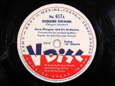 ESQUIRE SWANK by Duke Ellington intro by Leonard Feather-Esquire Jazz Band Winners