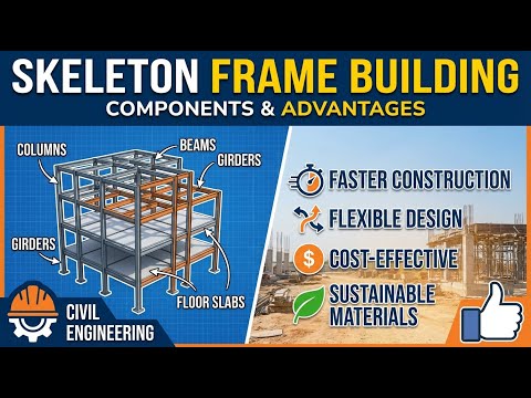 What is Skeleton Frame Building in Civil Engineering? | Components and Advantages of Skeleton Frame