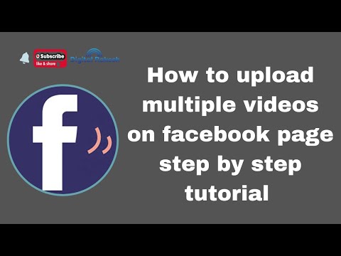 How to upload multiple videos on facebook page