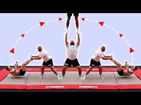 We Tried an INSANE Duo Trampoline Stunt!