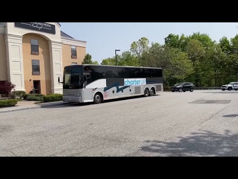 NY Newburgh First Migrant Buses Begin Arriving In Orange County