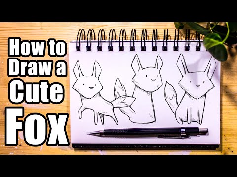 How to Draw Cute Foxes Free Worksheet for Beginners