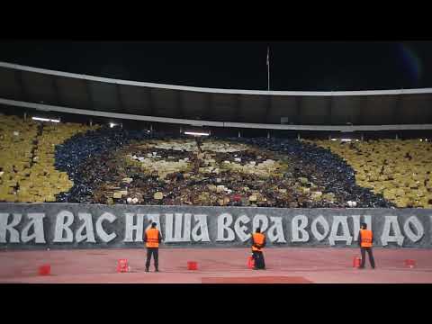 Zvezda - Lil, koreografija na pocetku utakmice