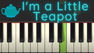 Piano Tutorial: I'm a Little Teapot with chords, free sheet music