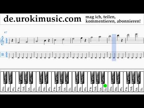 Klavier Lernen (rechte Hand) Clean Bandit - Rockabye ft Sean Paul Anne-Marie Tabulatur Teil#1