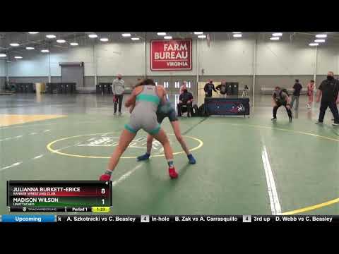 High School Girls 112-117 Madison Wilson Unattached Vs Julianna Burkett-Erice Ranger Wrestling Clu