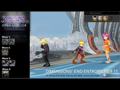 DFFOO GL (Dimensions' End: Entropy Tier 11 CHAOS) Snow, Ramza, Lenna