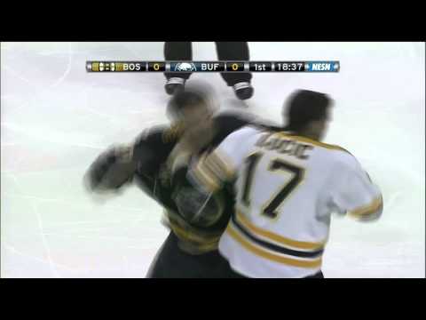 Milan Lucic vs Paul Gaustad Nov 23, 2011