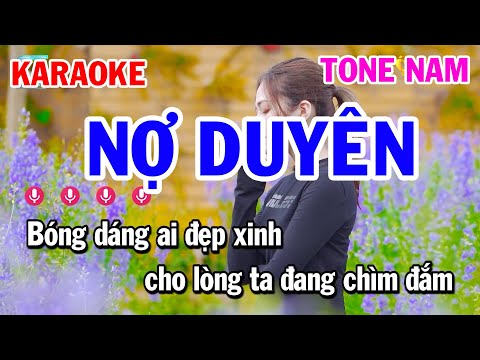 Nợ Duyên Karaoke - Tone Nam Nhạc Sống