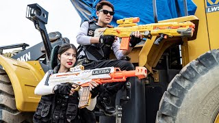 LTT Game Nerf War : Warriors SEAL X Nerf Guns Fight Crime Mr Close In Off-road Truck Territorial