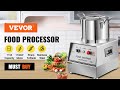 VEVOR Stainless Steel Commercial Grade Food Processor High Output Kitchen Fritter With Wheels