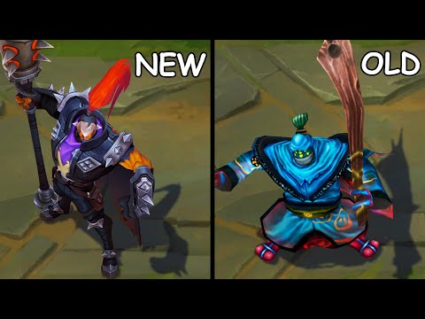 Jax Rework All Skins NEW and OLD Texture Comparison (League of Legends)