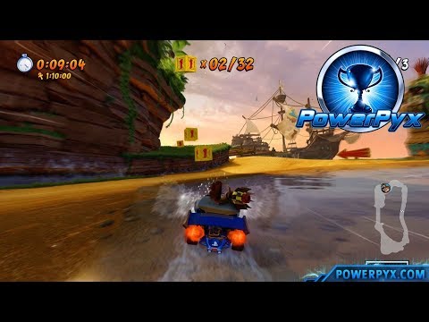 Crash Team Racing Nitro Fueled - Crash Cove Shortcut (Puddle Hopper Trophy Guide)